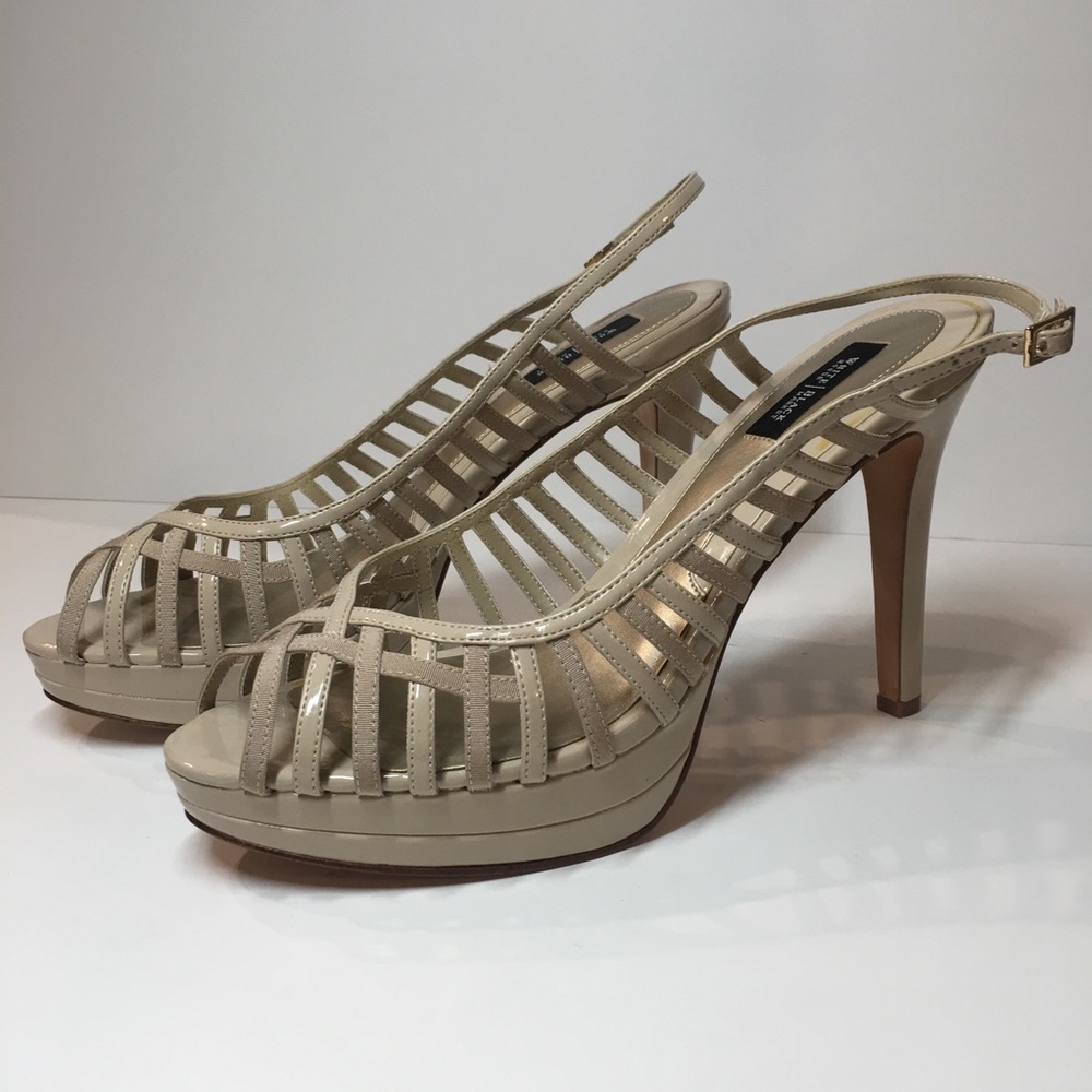 White House Black Market Strapped Heels Sz 10